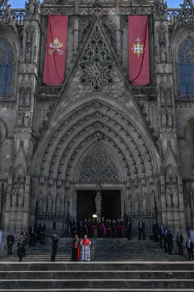 June 9, 2026, Barcelona: Pope Leo XIV leads midday prayer at the Cathedral of the Holy Cross and Saint Eulalia in Barcelona, Spain, 09 June 2026. Pope Leo XIV is visiting Spain from 06 to 12 June 2026, with stops in Madrid, Barcelona, and the Canary Islands. ANSA CIRO FUSCO Barcelona  - ZUMAa110 20260609_zaf_a110_009 Copyright: xCiroxFuscox