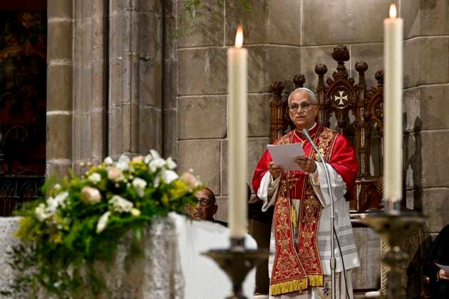 IPA85515141 - Spain, Vatican, 2026 6 9 Pope Leo XIV holds a midday prayer in the Cathedral of the Holy Cross and Saint Eulalia in Barcelona Photograph by VATICAN MEDIA Catholic Press Photo  Copyright: xVATICANxMEDIA CPPx xVATICANxMEDIA CPPx 85515141
