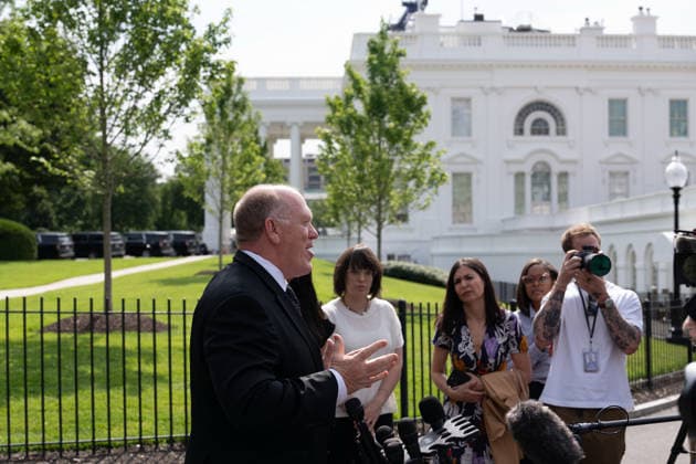 June 9, 2026, Washington, Dc, United States: White House Border Czar Tom Homan speaks to the White House press corps about the upcoming New York ICE surge on June 9, 2026. Washington United States  - ZUMAl312 20260609_znp_l312_006 Copyright: xAndrewxLeydenx
