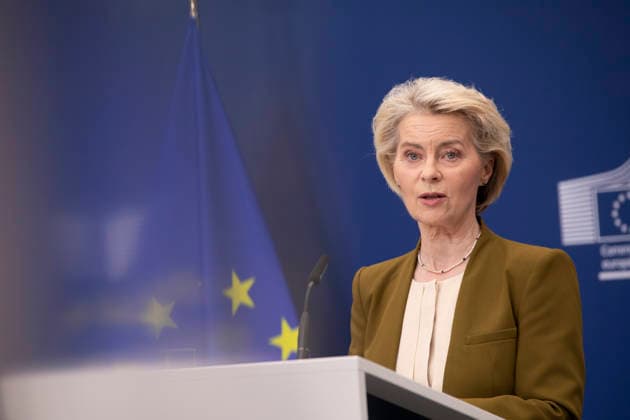 The President of the European Commission, Ursula von der Leyen, held a press briefing today to outline the 21st package of sanctions against Russia. - 09 06 2026 - Belgium Brussels Brussels -  NicolasxLandemardx xLexPictorium LePictorium_0335783