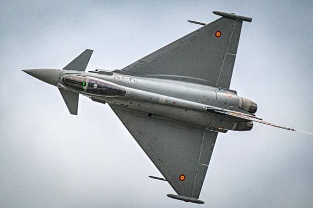 Internationale Luftfahrtausstellung ILA ** NUR FÜR REDAKTIONELLE ZWECKE ** EDITORIAL USE ONLY **<p>Europfighter Typhoon der spanischen Luftwaffe .. Von nachhaltigen Antrieben für die zivile Luftfahrt über hochmoderne Drohnen im Defence-Bereich bis hin zu modernster Satellitentechnik für aktuelle und künftige Weltraummissionen: Die ILA Berlin zeigt die Zukunft der Luft- und Raumfahrt. 750 Aussteller aus 37 Ländern präsentieren die neuesten Innovationen und Entwicklungen der Branche. Darüber hinaus werden rund 100 Fluggeräte am Boden und in der Luft zu erleben sein, fotografiert am 09.06.2026 in Berlin. Berlin Berlin Berlin Copyright: MaurizioxGambarini *** International Aerospace Exhibition ILA FOR EDITORIAL PURPOSES ONLY EDITORIAL Copyright: MaurizioxGambarini doc867qn7cjw05ltq46h9m ,EDITORIAL USE ONLY