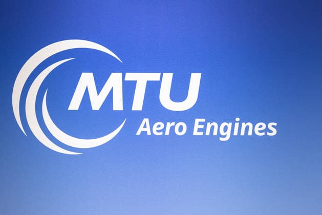 Presserundgang auf der ILA Berlin 2026, Berlin, 09.06.2026 Logo von MTU Aero Engines auf der ILA Berlin 2026. Der deutsche Triebwerkshersteller zählt zu den Ausstellern der internationalen Luft- und Raumfahrtmesse. *** Press tour at ILA Berlin 2026, Berlin, 09 06 2026 Logo of MTU Aero Engines at ILA Berlin 2026 The German engine manufacturer is one of the exhibitors at the international aerospace trade fair 20260609-286A8840-M4000