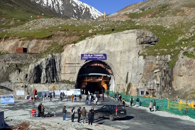 Final Breakthrough Ceremony of the Zojila Tunnel; Nitin Gadkari, J&K CM, & J&K LG to attend Kargil Ladakh , Jun 09 (ANI): Attendees gather ahead of the arrival of Union Road Transport and Highways Minister Nitin Gadkari, Jammu and Kashmir Chief Minister Omar Abdullah, and state Lieutenant Governor Manoj Sinha for the final breakthrough ceremony of the world s longest single-tube bidirectional Zojila Tunnel, at Minamarg, in Kargil on Tuesday. Kargil Ladakh India Copyright: xANIx ANI_20260609078