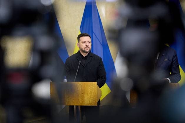 Ukrainian President Volodymyr Zelenskyy during a meeting with several leaders of the Nordic and Baltic states at a summit in Estonia Ukrainian President Volodymyr Zelenskyy during a meeting with several leaders of the Nordic and Baltic states at a summit in Estonia, June 9, 2026, where they discussed continued support for Ukraine and the security challenges related to the war with Russia. Photo by PRESIDENT OF UKRAINE apaimages Ukraine Ukraine Ukraine 090626_Estonia_UPO_00(5).jpeg Copyright: xapaimagesxPRESIDENTxOFxUKRAINEx xapaimagesx