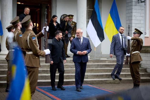 Ukrainian President Volodymyr Zelenskyy during a meeting with several leaders of the Nordic and Baltic states at a summit in Estonia Ukrainian President Volodymyr Zelenskyy during a meeting with several leaders of the Nordic and Baltic states at a summit in Estonia, June 9, 2026, where they discussed continued support for Ukraine and the security challenges related to the war with Russia. Photo by PRESIDENT OF UKRAINE apaimages Ukraine Ukraine Ukraine 090626_Estonia_UPO_00(12).jpeg Copyright: xapaimagesxPRESIDENTxOFxUKRAINEx xapaimagesx