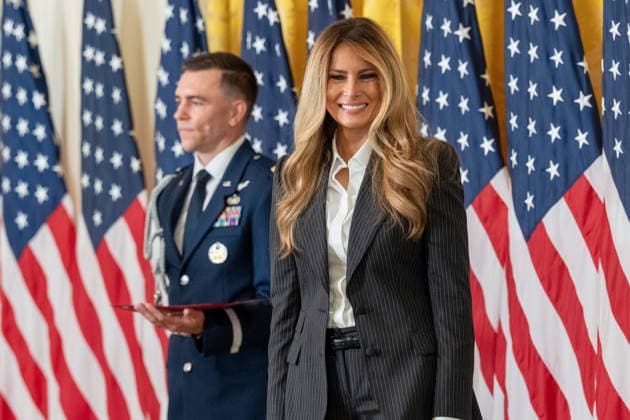 June 9, 2026, Washington, Dc, United States: First Lady Melania Trump honors AmericaÃ¢â‚¬â ¢s next generation of leading artificial intelligence innovators during the Presidential AI Challenge Awards Ceremony in Washington, D.C., on June 9, 2026. The event recognized outstanding student achievement and innovation in artificial intelligence. Washington United States  - ZUMAl312 20260609_znp_l312_017 Copyright: xAndrewxLeydenx