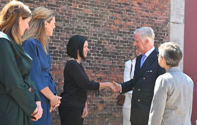 King Philippe - Filip of Belgium and pictured during a royal visit to the Antwerp prison, on Tuesday 09 June 2026. During the visit, the King will be briefed on the impact of overcrowding on life in Belgian prisons.  POOLxBERTxVANxDENxBROUCKE 176856468