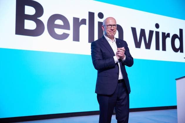 CDU Landesparteitag ** NUR FÜR REDAKTIONELLE ZWECKE ** EDITORIAL USE ONLY **<p>Kai Wegner (CDU), Regierender Bürgermeister, wird beim CDU-Parteitag von den Delegierten zum Spitzenkandidaten für die kommende Abgeordnetenhauswahl nominiert. Die Wahl zum 20. Abgeordnetenhaus von Berlin findet voraussichtlich am 20. September 2026 statt. Deutschland Berlin Berlin Copyright: JörgxCarstensen *** CDU state party conference FOR EDITORIAL PURPOSES ONLY EDITORIAL USE ONLY p Kai Wegner CDU , Governing Mayor, is nominated by the delegates at the CDU party conference as the top candidate for the upcoming House of Representatives election The election for the 20th Berlin House of Representatives is expected to take place on September 20, 2026 Germany Copyright: JörgxCarstensen doc867szds7oi11hpk5qmbp ,EDITORIAL USE ONLY