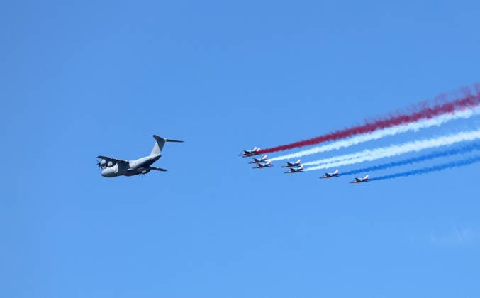 Patrouille De France flies in New York French Air and Space Force Patrouille de France flies over the hudson river and the Statue of Liberty to celebrate the 250th anniversary of American independence and honor the Franco-American friendship in New York, NY on June 9, 2026. Photo by Charles Guerin ABACAPRESS.COM New York NY  Copyright: xGuerinxCharles ABACAx