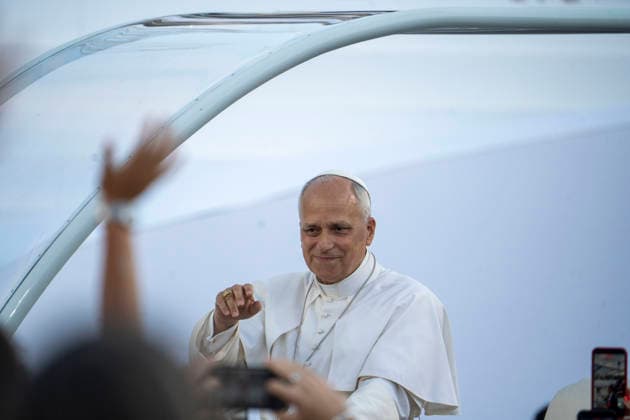 June 9, 2026, Barcelona, Barcelona, Spain: the Olympic Stadium fills to capacity for a Mass with the presence of Pope Leo XIV on the first day of his visit to Barcelona..In the pic :Pope Leo XIV Barcelona Spain  - ZUMAr179 20260609_zip_r179_054 Copyright: xEricxRenomx