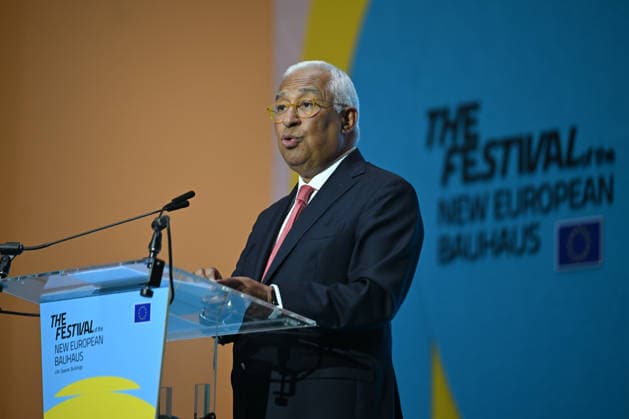 Belgien, New European Bauhaus Festival in Brüssel New European Bauhaus Festival in Brussels BRUSSELS, BELGIUM - JUNE 09: EU Council President Antonio Costa makes a speech during the opening of the New European Bauhaus Festival in Brussels, Belgium on June 09, 2026. The festival focuses on combating climate change within the construction and building sectors. Dursun Aydemir Anadolu Brussels Belgium. Editorial use only. Please get in touch for any other usage.  Copyright: x2026xAnadoluxDursunxAydemirx