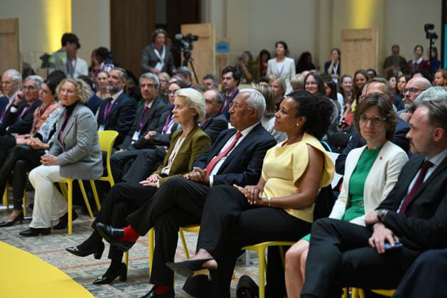 Belgien, New European Bauhaus Festival in Brüssel New European Bauhaus Festival in Brussels BRUSSELS, BELGIUM - JUNE 09: EU Council President Antonio Costa makes a speech during the opening of the New European Bauhaus Festival in Brussels, Belgium on June 09, 2026. The festival focuses on combating climate change within the construction and building sectors. Dursun Aydemir Anadolu Brussels Belgium. Editorial use only. Please get in touch for any other usage.  Copyright: x2026xAnadoluxDursunxAydemirx