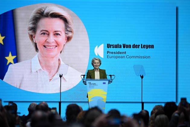 Belgien, New European Bauhaus Festival in Brüssel New European Bauhaus Festival in Brussels BRUSSELS, BELGIUM - JUNE 09: EU Commission President Ursula von der Leyen makes a speech during the opening of the New European Bauhaus Festival in Brussels, Belgium on June 09, 2026. The festival focuses on combating climate change within the construction and building sectors. Dursun Aydemir Anadolu Brussels Belgium. Editorial use only. Please get in touch for any other usage.  Copyright: x2026xAnadoluxDursunxAydemirx