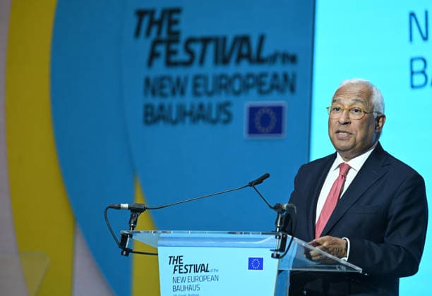 Belgien, New European Bauhaus Festival in Brüssel New European Bauhaus Festival in Brussels BRUSSELS, BELGIUM - JUNE 09: EU Council President Antonio Costa makes a speech during the opening of the New European Bauhaus Festival in Brussels, Belgium on June 09, 2026. The festival focuses on combating climate change within the construction and building sectors. Dursun Aydemir Anadolu Brussels Belgium. Editorial use only. Please get in touch for any other usage.  Copyright: x2026xAnadoluxDursunxAydemirx
