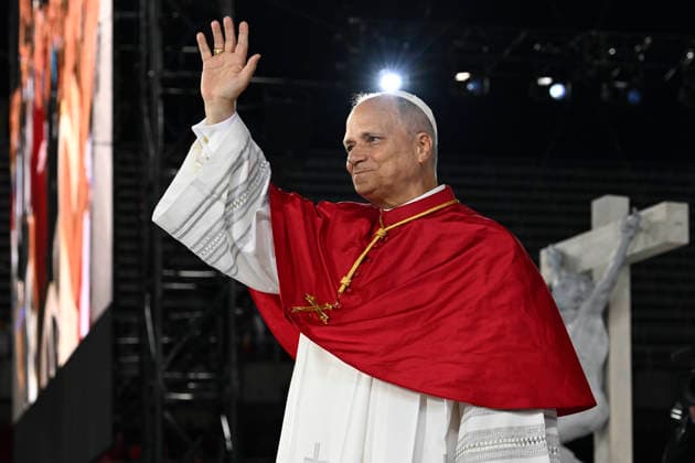 IPA85527991 - Spain, Vatican, 2026 6 9 Pope Leo XIV attend a prayer vigil at the Lluis Companys Olympic Stadium in Barcelona Photograph by VATICAN MEDIA Catholic Press Photo  Copyright: xVATICANxMEDIA CPPx xVATICANxMEDIA CPPx 85527991