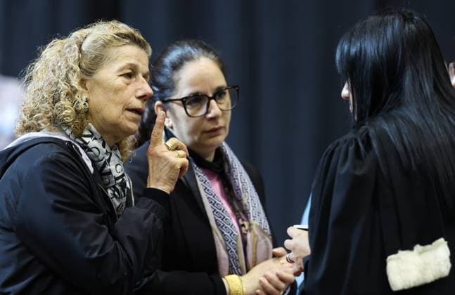 Civil party Anna Imperial (sister of deceased victims Salvatore and Michelina Imperiale) and Civil party lawyer Elena d Agristina pictured during the trial of P. and A. Falzone, at the Court of Appeal of Mons, on Wednesday 10 June 2026. The trial of the two men concerns the 2022 tragedy in Strepy-Bracquegnies, where a car plowed into a carnival parade around 5:00. Six people died at the scene, and a seventh months later in the hospital. P. Falzone is charged with seven murder and 81 attempted murder. A. Falzone with failure to render aid to a person in danger.  VIRGINIExLEFOUR 176957375