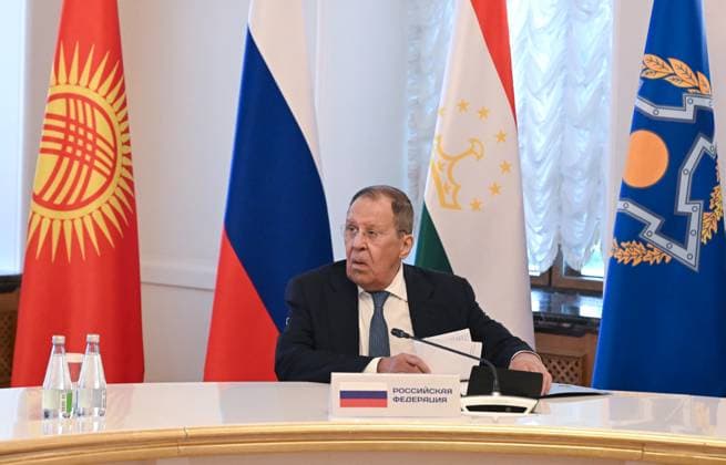 Russia CSTO Foreign Ministers Council 9186794 10.06.2026 Russian Foreign Minister Sergey Lavrov attends a narrow format meeting of the Collective Security Treaty Organization (CSTO) Foreign Ministers Council in Kazan, Republic of Tatarstan, Russia. Maksim Bogodvid Sputnik Kazan Russia  Copyright: xMaksimxBogodvidx