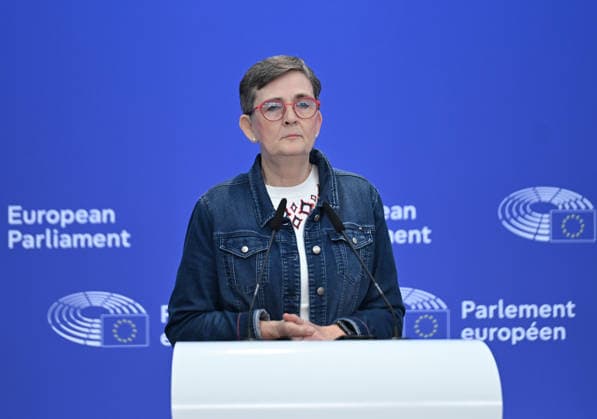 MEPs Tobe, Sippel, Buxade and Keller discuss EU Migration and Asylum Pact BRUSSELS, BELGIUM – JUNE 10: Member of the European Parliament Birgit Sippel speaks during a press conference held by MEPs from different political groups on the European Union Migration and Asylum Pact and the European Parliament s role in its implementation at the European Parliament in Brussels, Belgium, on June 10, 2026. The pact is set to enter into force on June 12. Dursun Aydemir Anadolu Brussels Belgium. Editorial use only. Please get in touch for any other usage.  Copyright: x2026xAnadoluxDursunxAydemirx