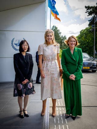 10-06-2026 Queen Maxima and Elke Budenbender visited the International Criminal Court in The Hague on the 2nd day of the 3 day statevisit to the Netherlands. Â  Copyright: xPPEx