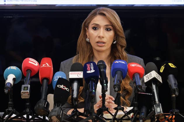 ARMENIA, YEREVAN - JUNE 10, 2026: Gohar Meloyan, Strong Armenia member, attends a press conference by her party on the outcome of the June 7 election to the National Assembly Yerevan Armenia  - ZUMAt113 20260610_zaa_t113_109 Copyright: xAlexanderxPatrinx