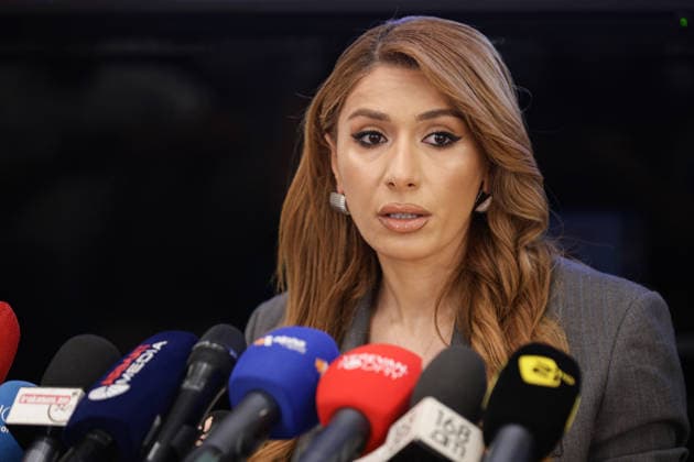 ARMENIA, YEREVAN - JUNE 10, 2026: Gohar Meloyan, Strong Armenia member, attends a press conference by her party on the outcome of the June 7 election to the National Assembly Yerevan Armenia  - ZUMAt113 20260610_zaa_t113_111 Copyright: xAlexanderxPatrinx