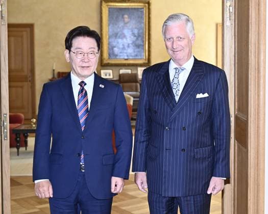 Entertainment Bilder des Tages King Philippe - Filip of Belgium and South Korean President Lee Jae Myung pictured at an audience at the Royal Palace in Brussels, Wednesday 10 June 2026.  ERICxLALMAND 176978741
