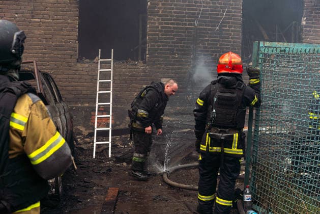 Aftermath of drone strike on Kharkiv Tax Inspectorate KHARKIV, UKRAINE – JUNE 10: Firefighters work at the site of a drone strike on the Payers Center of the Kharkiv Tax Inspectorate in Kharkiv, Ukraine, on June 10, 2026. Emergency crews responded to the scene to extinguish the fire following the attack. Carlo Bravo Anadolu Kharkiv Ukraine. Editorial use only. Please get in touch for any other usage.  Copyright: x2026xAnadoluxCarloxBravox