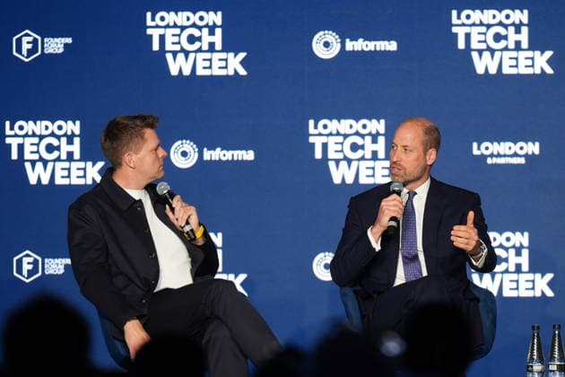 The Prince of Wales attends London Tech Week at Olympia London, UK, 10 June 2026 London, UK, 10 June 2026: The Prince of Wales attending London Tech Week to highlight role of data and technology in preventing homelessness at Olympia London., Credit:Aaron Chown PA ROTA - B68 Avalon London, United Kingdom  Copyright: xAaronxChownx xPAxROTAx-xB68x xAvalonx 1109279777