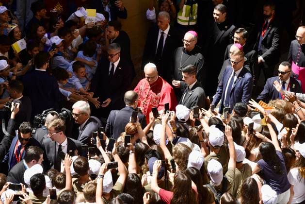 Pope Leo XIV presides the Prayer of the Holy Rosary at the Abbey of Montserrat Pope Leo XIV during the celebration of the prayer of the Holy Rosary, on June 10, 2026, at the Abbey of Our Lady of Montserrat, Barcelona, Catalonia Spain This act of Marian piety is part of the acts that the Pontiff performs during his apostolic trip to Spain that began in Madrid on June 8 10 JUNE 2026 Barcelona, Catalonia Barcelona, Catalonia Spain  Copyright: xDavidxOllerx 7586285