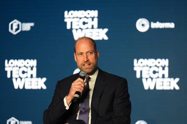. 10 06 2026. London, United Kingdom. Prince William taking part in a panel discussion during a visit to London Tech Week, to highlight how data and technology can play a critical role in preventing homelessness.  xPoolx xi-Imagesx IIM-26824-0005