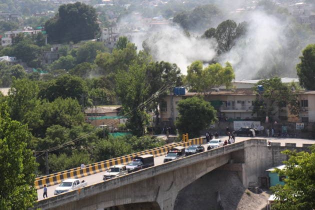 Pakistani army says chopper crashes in Muzaffarabad, all personnel dead MUZAFFARABAD, PAKISTANI-ADMINISTRATED KASMIR - JUNE 10: Smoke rises from the spot where a Pakistani Army Mi-17 helicopter crashed during take-off due to a reported technical fault, the military said, near Muzaffarabad, the capital of Pakistani-administered Kashmir on June 10, 2026. According to the Inter-Services Public Relations (ISPR), all personnel on board were killed in the accident, with no survivors. Naseer Hamed Anadolu Muzaffarabad Pakistan. Editorial use only. Please get in touch for any other usage.  Copyright: x2026xAnadoluxNaseerxHamedx