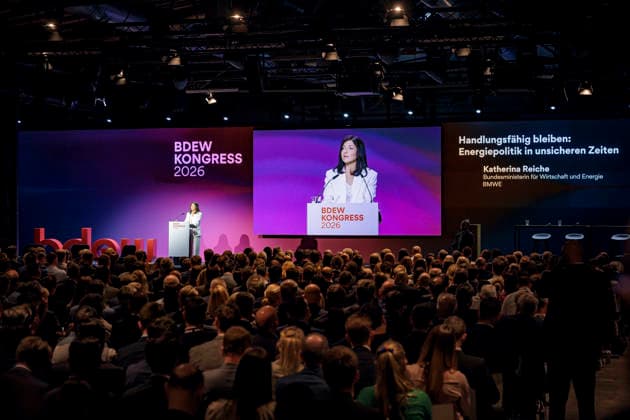 BDEW Kongress 2026 - Bundesverband der Energie- und Wasserwirtschaft. Katherina Reiche (CDU), Bundesministerin fuer Wirtschaft und Energie. Berlin, 10.06.2026. Fotografiert im Auftrag des Ministeriums fuer Wirtschaft und Energie Berlin Deutschland *** BDEW Congress 2026 German Association of Energy and Water Industries Katherina Reiche CDU , Federal Minister for Economic Affairs and Energy Berlin, 10 06 2026 Photographed on behalf of the Ministry for Economic Affairs and Energy Berlin Germany Copyright: xThomasxTrutschel BMWEx