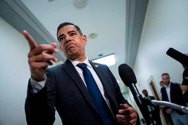 Ranking Member of the House Oversight Committee Robert Garcia, D-CA, speaks to the press during a closed-door interview with Microsoft Co-Founder Bill Gates on Capitol Hill in Washington, DC on Wednesday, June 10, 2026. The committee is continuing to hold closed-door interviews as part of their investigation into convicted sex offender Jeffrey Epstein.  WAP20260610317 BONNIExCASH