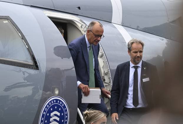International Aerospace Exhibition (ILA Berlin) BERLIN, GERMANY - JUNE 10: German Chancellor Friedrich Merz visits the International Aerospace Exhibition (ILA Berlin), under the theme Pioneering Aerospace, on June 10, 2026, in Berlin, Germany. Halil Sagirkaya Anadolu Berlin Germany. Editorial use only. Please get in touch for any other usage.  Copyright: x2026xAnadoluxHalilxSagirkayax