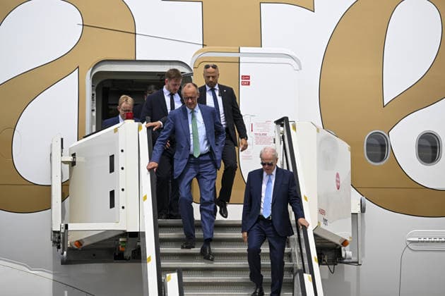 International Aerospace Exhibition (ILA Berlin) BERLIN, GERMANY - JUNE 10: German Chancellor Friedrich Merz visits the International Aerospace Exhibition (ILA Berlin), under the theme Pioneering Aerospace, on June 10, 2026, in Berlin, Germany. Halil Sagirkaya Anadolu Berlin Germany. Editorial use only. Please get in touch for any other usage.  Copyright: x2026xAnadoluxHalilxSagirkayax