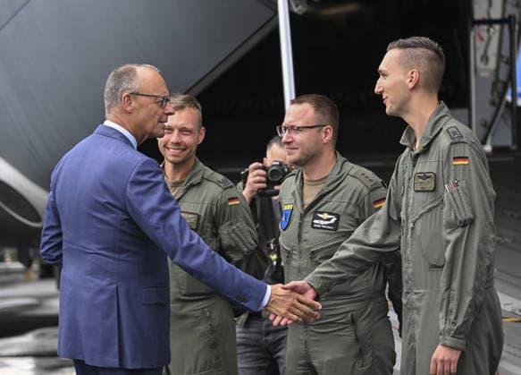 International Aerospace Exhibition (ILA Berlin) BERLIN, GERMANY - JUNE 10: German Chancellor Friedrich Merz visits the International Aerospace Exhibition (ILA Berlin), under the theme Pioneering Aerospace, on June 10, 2026, in Berlin, Germany. Halil Sagirkaya Anadolu Berlin Germany. Editorial use only. Please get in touch for any other usage.  Copyright: x2026xAnadoluxHalilxSagirkayax