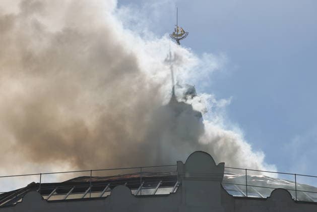 RUSSIA, SEVASTOPOL - JUNE 10, 2026: Emergency workers battle a fire caused by a drone strike on the Panorama Museum of the Defence of Sevastopol. Maxim Churusov TASS  93634538