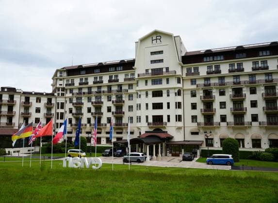 Evian-les-Bains makes final preparations ahead of upcoming G7 summit EVIAN-LES-BAINS, FRANCE - MAY 18: A view from the Hotel Royal, the venue for the upcoming G7 summit, as the French lakeside resort of Evian-les-Bains makes final preparations to host leaders of the Group of Seven (G7) nations in Evian-les-Bains, France, on June 10, 2026. The summit, scheduled for June 15-17 on the shores of Lake Geneva, will bring together the heads of state and government of Canada, France, Germany, Italy, Japan, the United Kingdom, and the United States, alongside senior representatives of the European Union. Stringer Anadolu Evian-les-Bains France. Editorial use only. Please get in touch for any other usage.  Copyright: x2026xAnadoluxStringerx