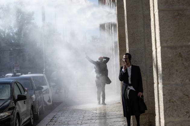 Police intervene as Ultra-Orthodox Jews block roads in West Jerusalem WEST JERUSALEM - JUNE 10: Israeli police use stun grenades and water cannons to disperse Ultra-Orthodox (Haredi) Jews blocking roads during a protest on June 10, 2026. Three demonstrators were detained during the incidents in West Jerusalem, where crowds gathered to protest against compulsory military service. Mostafa Alkharouf Anadolu Jerusalem Israel. Editorial use only. Please get in touch for any other usage.  Copyright: x2026xAnadoluxMostafaxAlkharoufx