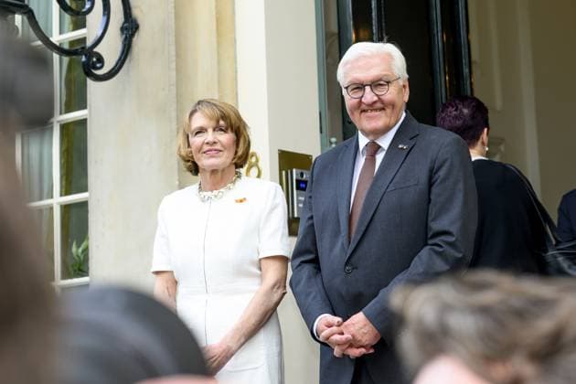 Den Haag, The Netherlands, 2026-06-10 19:38:14 THE HAGUE, 10-06-2026, Residence Germany At the invitation of His Majesty King Willem Alexander and Queen Maxima, the Federal President of Germany, Frank-Walter Steinmeier, is paying a state visit to the Netherlands. He is accompanied by his wife, Elke Büdenbender. PHOTO: NLBeeld Patrick van Emst In the photo: In return The German Federal President is hosting a musical performance and a reception for the Royal Couple in The Hague at the residence of the German Ambassador. Credit: NL Beeld Patrick van Emst  Copyright: xx x