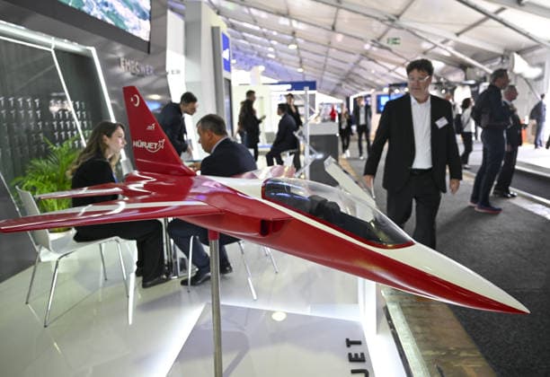 International Aerospace Exhibition in Berlin BERLIN, GERMANY - JUNE 10: The International Aerospace Exhibition Berlin (ILA Berlin) opens to visitors under the theme Pioneering Aerospace in Berlin, Germany on June 10, 2026. Held every two years at the Berlin ExpoCenter Airport near Berlin Brandenburg Airport (BER) and organized by Messe Berlin, the event brings together representatives from the aviation and space industries. The exhibition will welcome visitors through June 14. Halil Sagirkaya Anadolu Berlin Germany. Editorial use only. Please get in touch for any other usage.  Copyright: x2026xAnadoluxHalilxSagirkayax