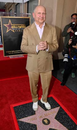 Chris Meledandri, CEO, Illumination stands on his star during an unveiling ceremony honoring him with the 2,848th star on the Hollywood Walk of Fame in Los Angeles on Wednesday, June 10, 2026.  LAP2026061027 JIMxRUYMEN