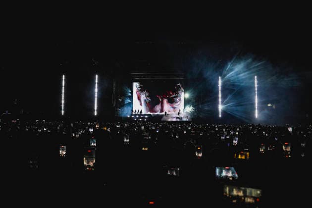 IPA85558955 - Rome Achille Lauro in concert as part of the tour - COMUNI IMMORTALI - STADI 2026 at the Stadio Olimpico in Rome Sold out in the photo ¢ Achille Lauro  Copyright: xbbrx xx 85558955