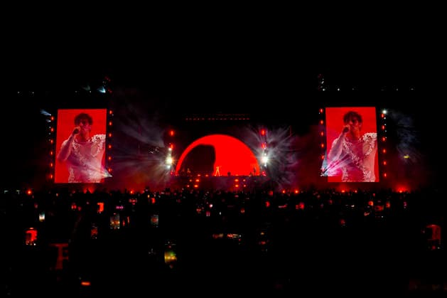 IPA85558963 - Rome Achille Lauro in concert as part of the tour - COMUNI IMMORTALI - STADI 2026 at the Stadio Olimpico in Rome Sold out in the photo ¢ Achille Lauro  Copyright: xbbrx xx 85558963