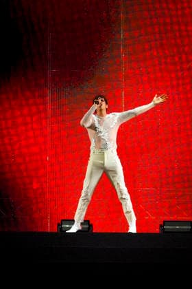 IPA85558976 - Rome Achille Lauro in concert as part of the tour - COMUNI IMMORTALI - STADI 2026 at the Stadio Olimpico in Rome Sold out in the photo ¢ Achille Lauro  Copyright: xbbrx xx 85558976