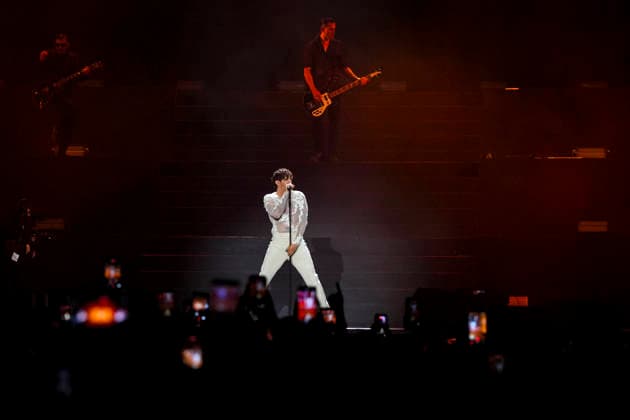 IPA85559011 - Rome Achille Lauro in concert as part of the tour - COMUNI IMMORTALI - STADI 2026 at the Stadio Olimpico in Rome Sold out in the photo ¢ Achille Lauro  Copyright: xbbrx xx 85559011