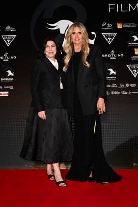 IPA85558500 - Taormina, 72nd Taormina Film Fest 2026 Day 1, red carpet. Pictured: Sue Kroll, Tiziana Rocca  Copyright: xManuelexMangiarottix xDxAvanzo Mangiarottix 85558500