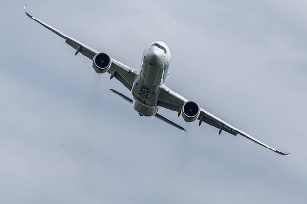 Eröffnungsrundgang auf der ILA Flugprogramm mit dem Airbus 350- 1000 bei der ILA in Berlin-Brandenburg am 10.06.2026. Berlin Deutschland *** Opening tour of the ILA Flight program with the Airbus 350 1000 at the ILA in Berlin Brandenburg on 10 06 2026 Berlin Germany
