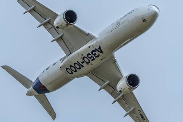 Eröffnungsrundgang auf der ILA Flugprogramm mit dem Airbus 350- 1000 bei der ILA in Berlin-Brandenburg am 10.06.2026. Berlin Deutschland *** Opening tour of the ILA Flight program with the Airbus 350 1000 at the ILA in Berlin Brandenburg on 10 06 2026 Berlin Germany