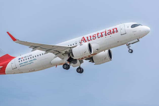 Eröffnungsrundgang auf der ILA Eine Austrian Maschine bei ILA in Berlin-Brandenburg am 10.06.2026. Berlin Deutschland *** Opening tour of the ILA An Austrian aircraft at ILA in Berlin Brandenburg on 10 06 2026 Berlin Germany